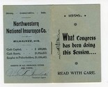 1896 What CONGRESS Has Been Doing This Session Northwestern National Ins... - $29.67