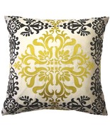 Sumatra Medallion Embroidered Silk Decorative Throw Pillow 21x21, with P... - £63.67 GBP