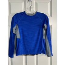Coolibar Ultimate Long Sleeve Rash Guard Shirt Cobalt Blue UPF 50+ Boys Large L - £15.60 GBP