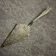 Vtg Ornate Etched Knife Bridal Server Silverplate Pie/Cake/Desert Art Nouveau - $14.84