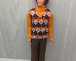 Vintage Barbie Mod Hair Ken Doll 1968 Best Buy Orange Brown Sweater argy... - $49.49