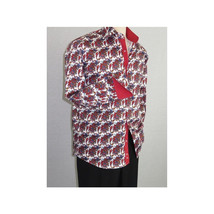 Men Shirt J.Valintin Turkey Egyption Cotton Axxess Style A113-10 Christmas Red image 5