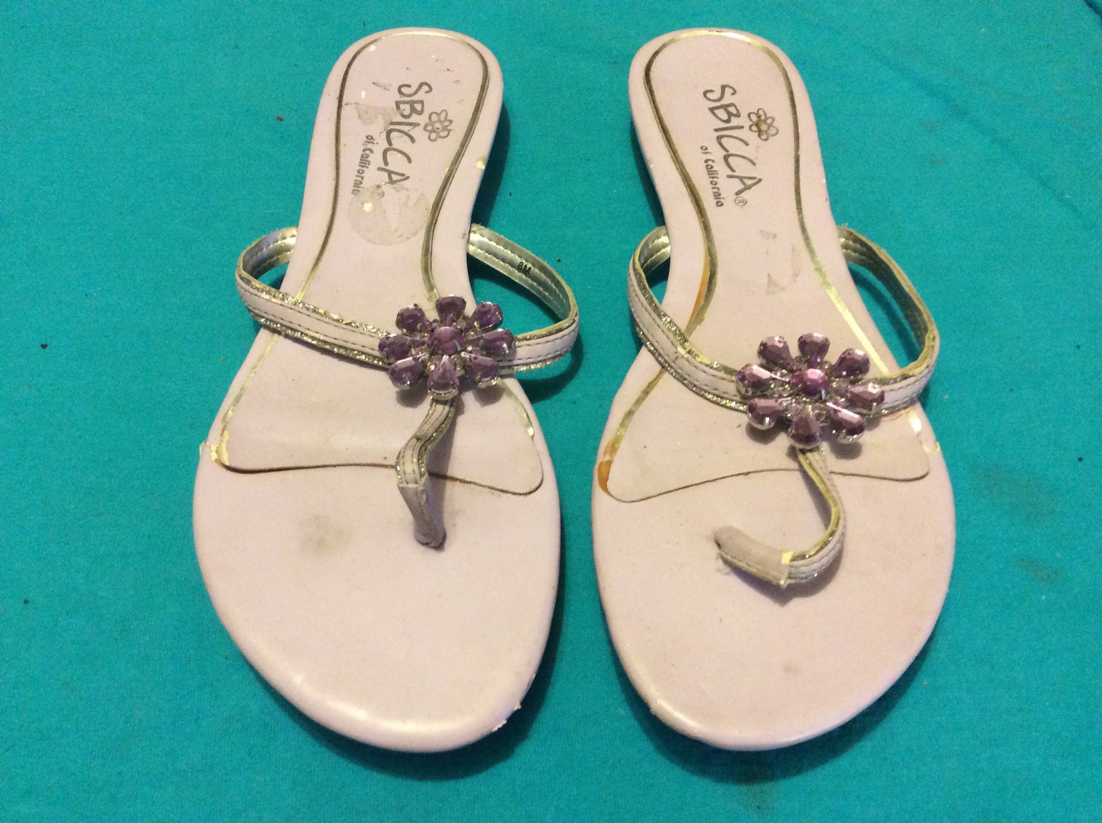 SBICCA OF CALIFORNIA WOMENS BEIGE SANDALS - SIZE 8.5 - Free Shipping - $23.39