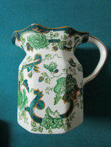 Antique G.L. Ashworth Mason&#39;s Staffordshire Chartreuse Pattern Pitcher Jar - £99.52 GBP
