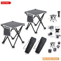 Double Set of Lightweight 13.8 Inch Portable Camping Stools - 400lb Capa... - $48.46