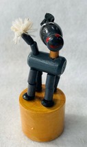 1950&#39;s DONKEY COLLAPSIBLE WOODEN FINGER PUSH PUPPET (FOMLET ITALY?) - $7.50