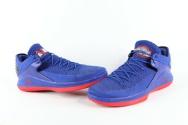 Nike Air Jordan XXXII Low Andre Drummond ADO Sample PE Game Worn Shoes Blue 18 - £349.09 GBP
