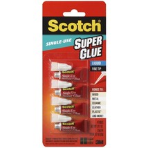 Scotch Super Glue Liquid 4 Per Pkg .017oz - $493.36 MXN