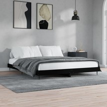 Bed Frame Black 180x200 cm Super King Engineered Wood - $92.65