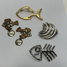 Fish Related Estate Jewelry Pins Findings - £12.53 GBP
