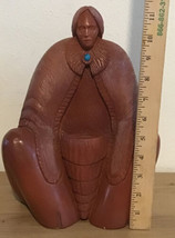 Vtg Ron Schroder Stone Carved Sculpture Of Native American Women 15 Lbs  11.5” - £92.26 GBP