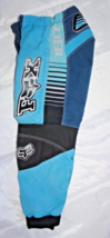 Vintage Fox Racing 180 Pants Size 24 Youth Motocross Dirt Bike ATV Blue Black - $21.49