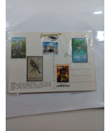 jamaica post card with 5 stamps (book 2 #35) - £3.07 GBP
