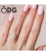 3.0 CT Oval Cut Lab-Grown Diamond Engagement Ring, Oval Cut Wedding Ring 14K sol - $2,441.00