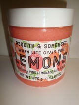 New Asquith &amp; Somerset Body Salt Scrub 23.63 oz Jar  - Pink Lemonade - $27.71