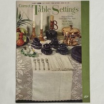 Correct Table Settings Vintage 1940&#39;s Booklet How to Crochet Table Cloth... - £7.44 GBP