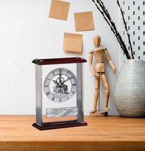 Employee Years of Service Award Retirement Gift Engraved Desk Clock Personalize - £136.68 GBP