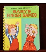 Baby&#39;s Finger Games A Baby&#39;s Sturdi-Book 1959 Board Book Childrens - £7.40 GBP