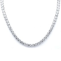 24CT Round Cut VVS1 Simulated Women Tennis Necklace in 14K White Gold Pl... - $280.49