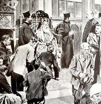 The Death Of Head Of Greek Church 1913 Plate Print 2 Page History DWAA15 - $39.99
