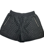 Athleta Toasty Buns Quilted Black Shorts Size 2 Primaloft Pockets Drawst... - $268.47 MXN