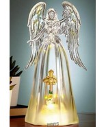 Angel with Lighted Cross Plastic and Clear 4&quot;Lx5&quot;Dx8&quot;H - £18.67 GBP