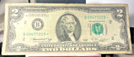 1976 STAR NOTE $2 TWO DOLLAR BILL (NEW YORK ) Low Serial Number B 004773... - £18.44 GBP