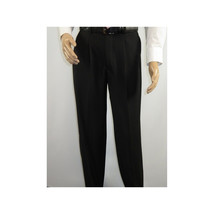 Men Pacelli Double Breasted Suit Classic Peak Lapel Pleated pants GILBERT Black image 7