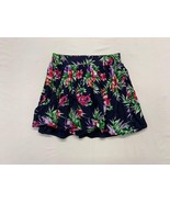 Forever 21 Mini Skirt Blue Floral Women&#39;s Medium elastic waist - $7.92