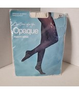 NOS Vtg Queen Size B White Pantyhose Opaque To Waist Sandalfoot Retro - $94.08 MXN