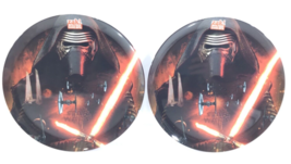 Lot of 2 Star Wars Lucasfilm Kylo Ren 10” Plastic Plate Dishwasher Safe BPA Free - £12.40 GBP
