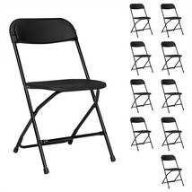 10x Outdoor Plastic Folding Chairs Stackable Wedding Party Event Commercial - £171.61 GBP