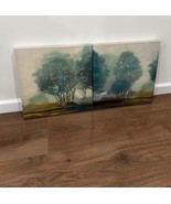 2 Abstract Landscape Paintings on Canvas - £32.81 GBP