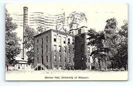 Postcard UDB 1909 Benton Hall University Of Missouri Historic Columbia, MO - £12.58 GBP