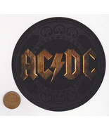 AC DC Sticker-Decal Promo-Music Band-Vtg-Stiff Upper Lip Album-Black Circle - $184.10 MXN