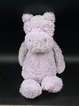 Jellycat Lovey Plush Bashful Hippo Purple Lavender Baby Doll 12&quot; - £9.15 GBP