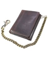 Hunter Leather Mens Trifold Biker Long Chain Wallet with RFID Blocking - $21.99