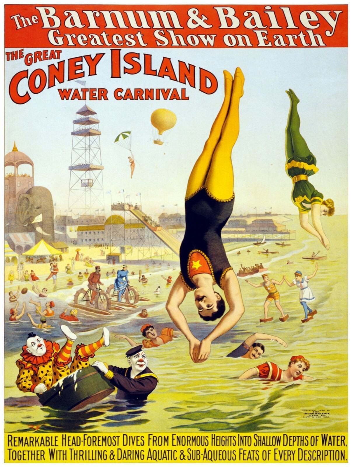 Decoration Poster.Home interior.Room Wall art decor.Coney island Carnival.10982