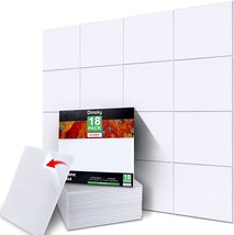 18 Pack White Acoustic Panels 12&quot; X 12&quot; X 0.4&quot; Soundproof Wall Panels Wa... - £35.99 GBP
