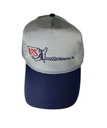 Otto US Auctioneers Gray Hat Cap Adjustable Navy Blue Snapback Embroider... - $9.60