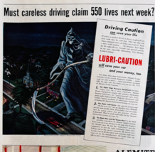 1947 Alemite Auto Lubrication Advertisement Grim Reaper Automobilia DWWW7 - $39.99
