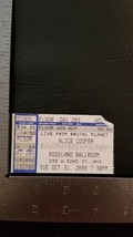 Alice Cooper - Vintage Oct 31, 2001 Roseland Ballroom, Nyc Concert Ticket Stub - £7.86 GBP