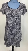 Silence &amp; Noise Women&#39;s Black Gray Abstract Print Anthropologie Dress Si... - £7.42 GBP