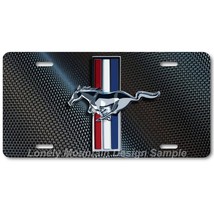 Ford Mustang Tri-Bar Inspired Art Wave FLAT Aluminum Novelty License Tag Plate - £14.38 GBP