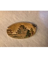 Vtg Leather Coin Purse Pagoda - $276.66 MXN