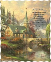 THE LORD'S PRAYER Thomas KinkaId Officially Licensed Quilted Throw 50 in x 60 in