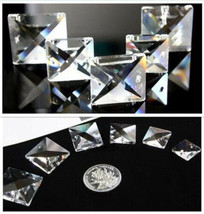 30/50/100Pcs K9 Crystal Square Crystal Chandelier Parts Prism 2 Holes - $10.16+