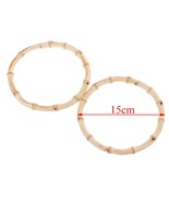1/2PCS Hot Selling Round Bamboo Bag Handle For Handbag Handcrafted DIY Bags Acce - £21.25 GBP