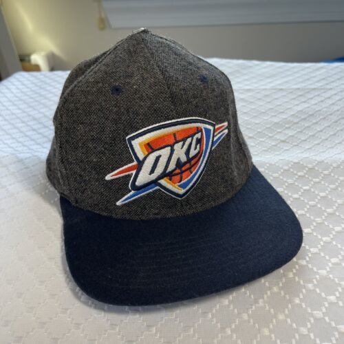 OKC Thunder Hat 7 1/8 Mitchell & Ness Oklahoma City Colorblock Cap NBA - $9.88