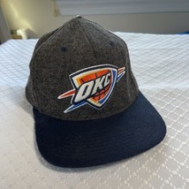OKC Thunder Hat 7 1/8 Mitchell &amp; Ness Oklahoma City Colorblock Cap NBA - £7.89 GBP